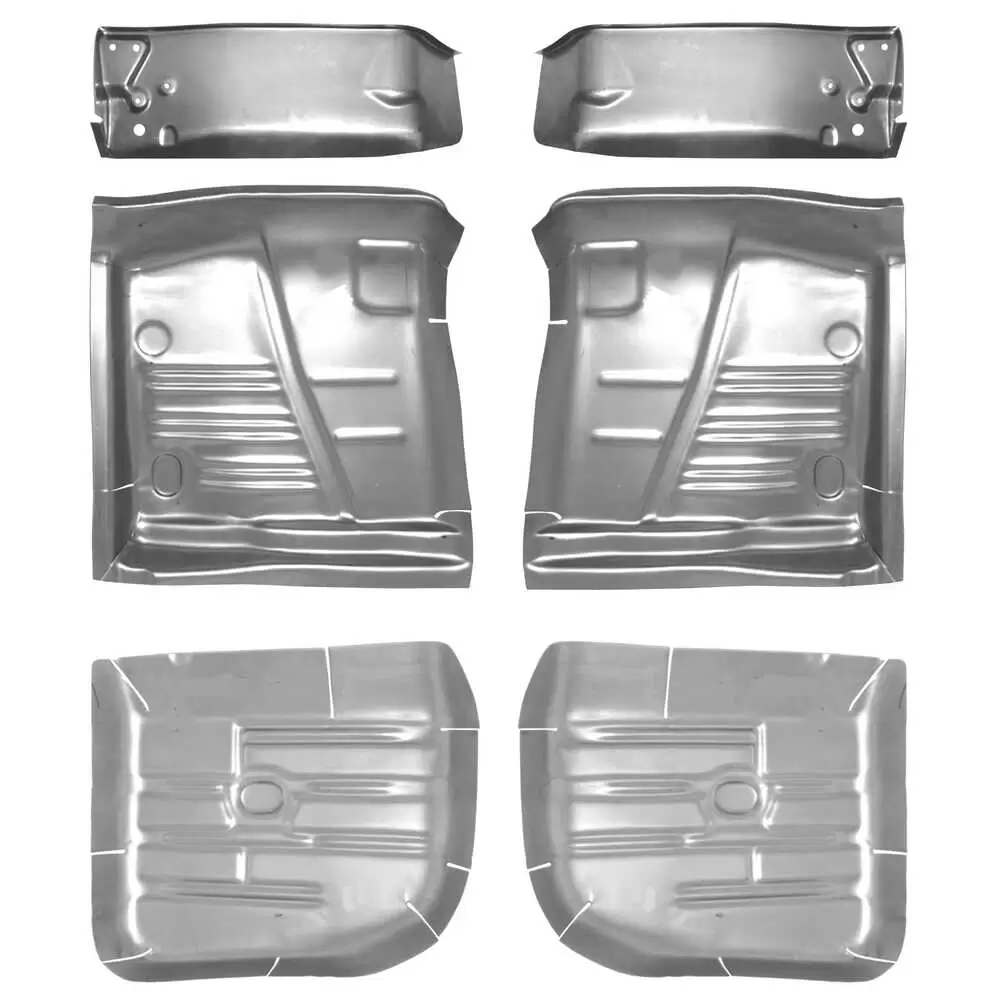 1961-1964 Chevrolet Bel Air Front & Rear Floor Pans and Toe Boards Kit.