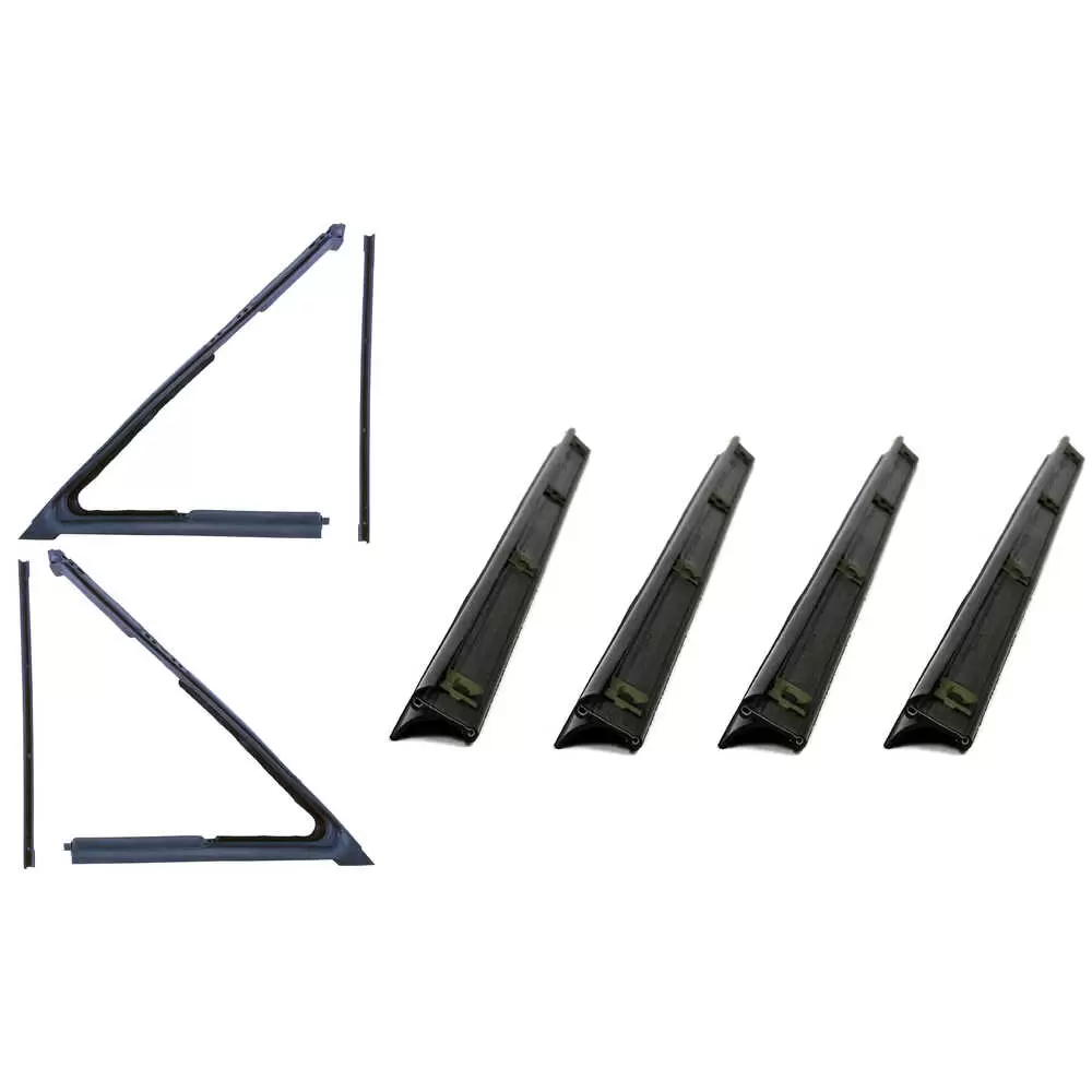 1963-1993 Jeep Wagoneer SJ Front Door & Vent Window Sweep Seal Kit 