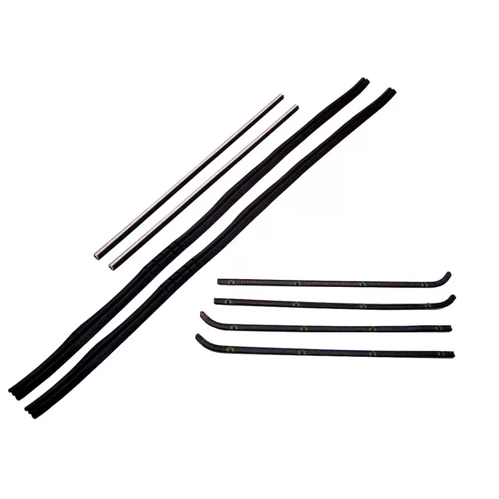 1964-1966 Chevrolet Pickup Truck CK Window Felt Sweep Belt & Glass Run Channel Kit - Pair
