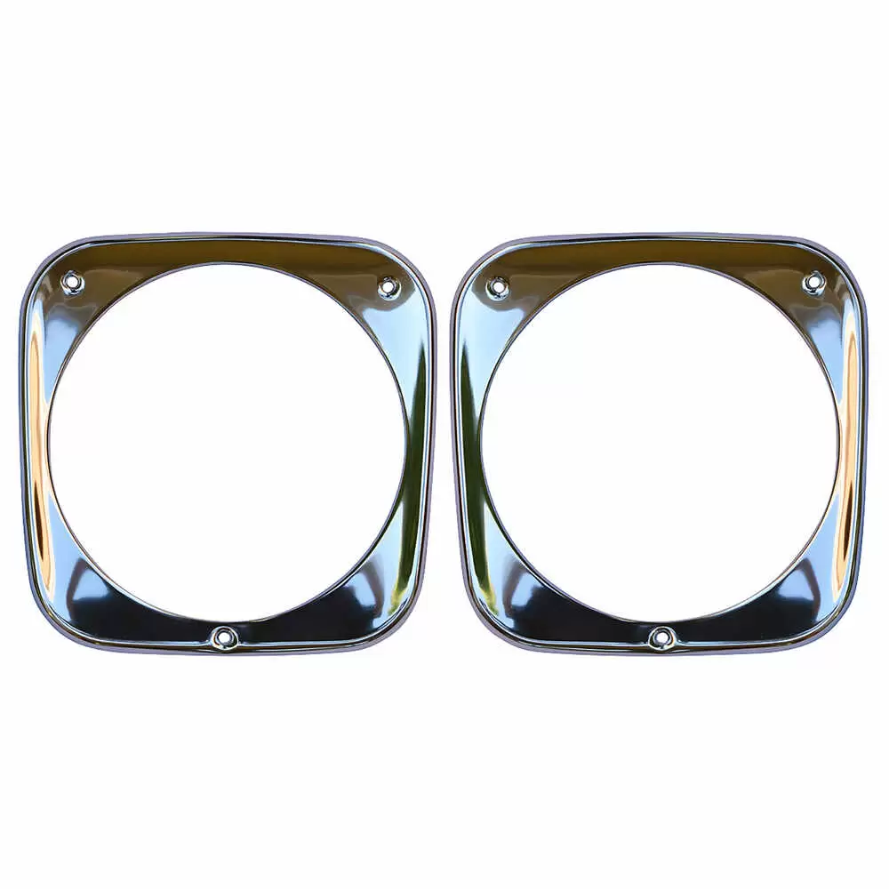 1964-1966 Chevrolet Suburban Aluminum Head Light Bezel Set