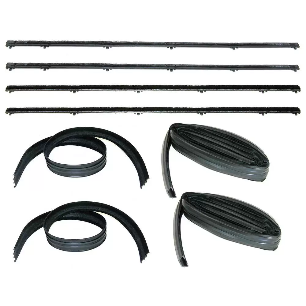 1965-1965 Dodge D Series Pickup Truck Glass Run Window Channel & Felt Sweep Belt Kit