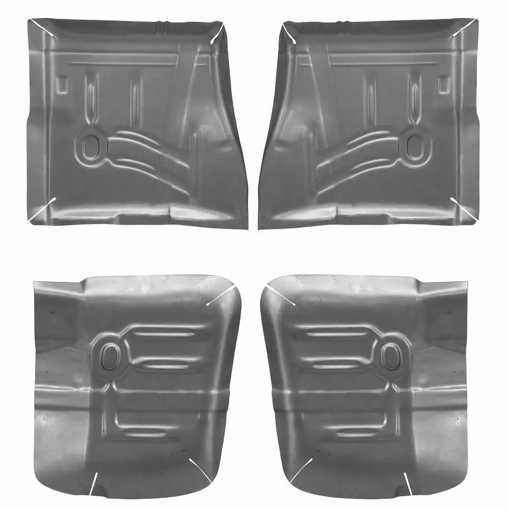 1965-1970 Chevrolet Bel Air Front & Rear Floor Pan Kit, 4 Pieces
