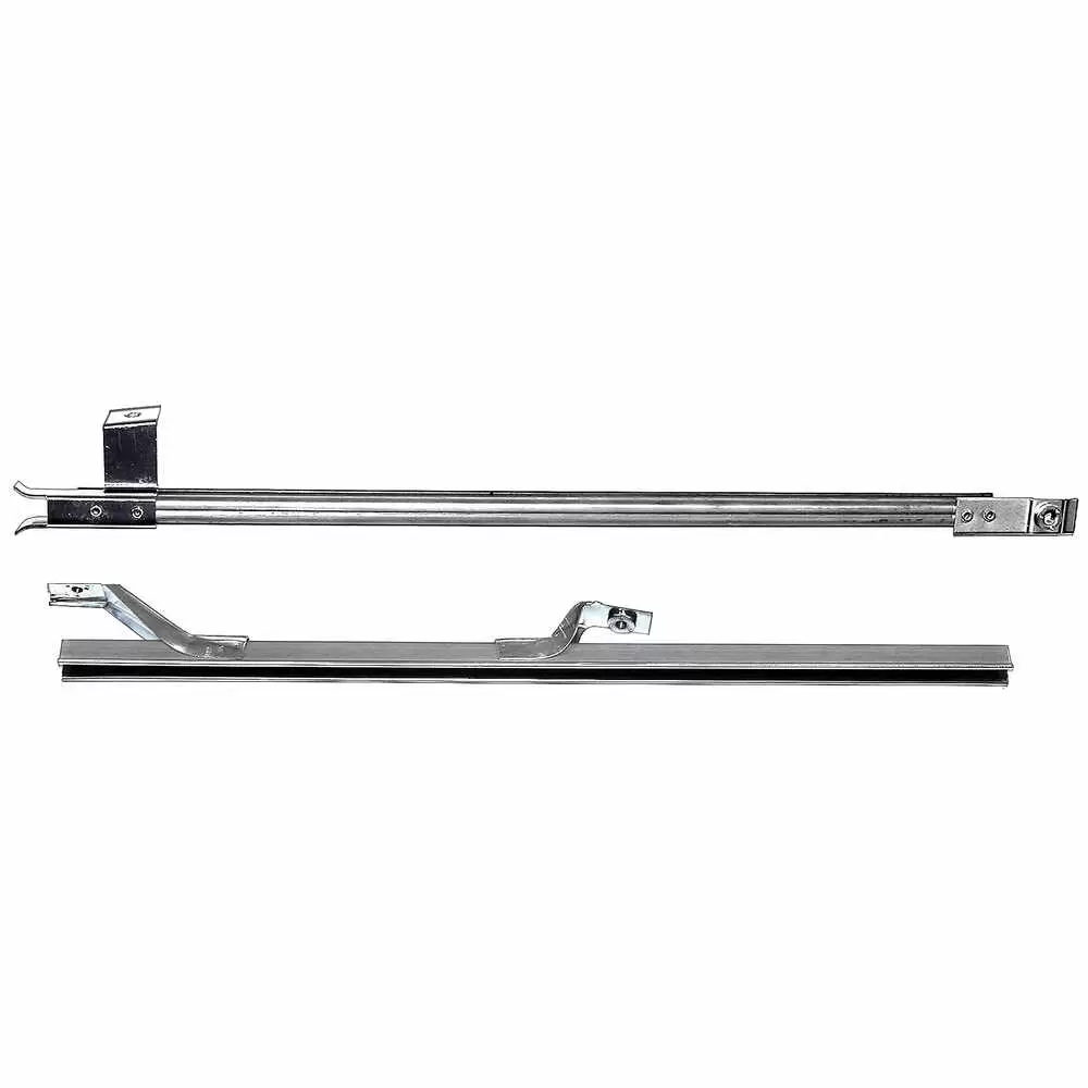 1966-1977 Ford Bronco Metal Glass Run Channel Lower Hinge Side & Lower Lock Side with Bracket - Kit - Passenger Side