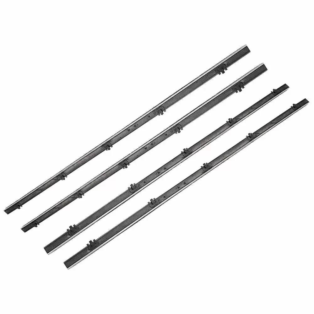 1967-1967 Chevrolet Blazer Felt Window Sweep Belt Kit with Chrome Bead