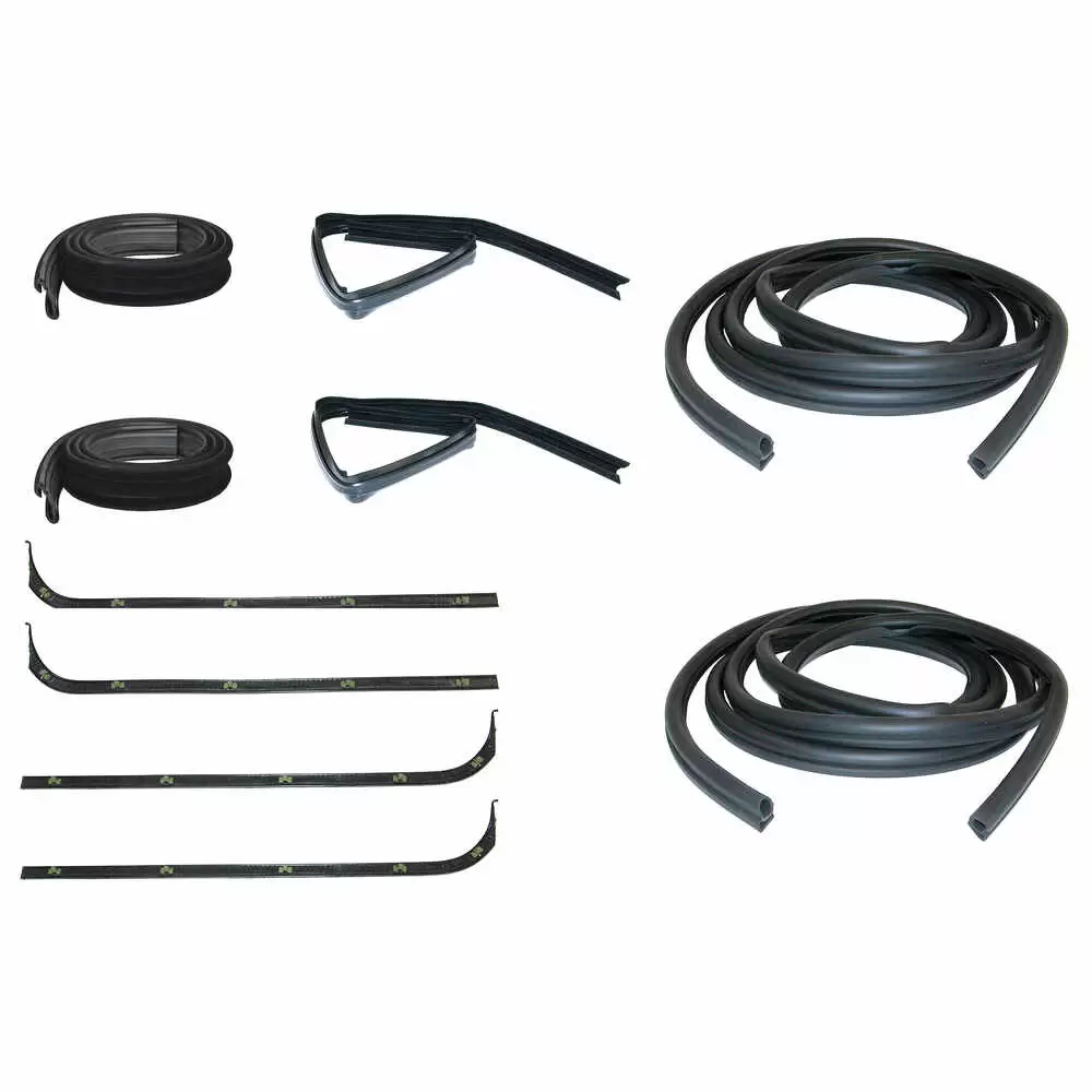 1967-1970 Ford F250 Pickup Sweep Belt, Glass Run Window Channel & Door Seal 10 Piece Kit