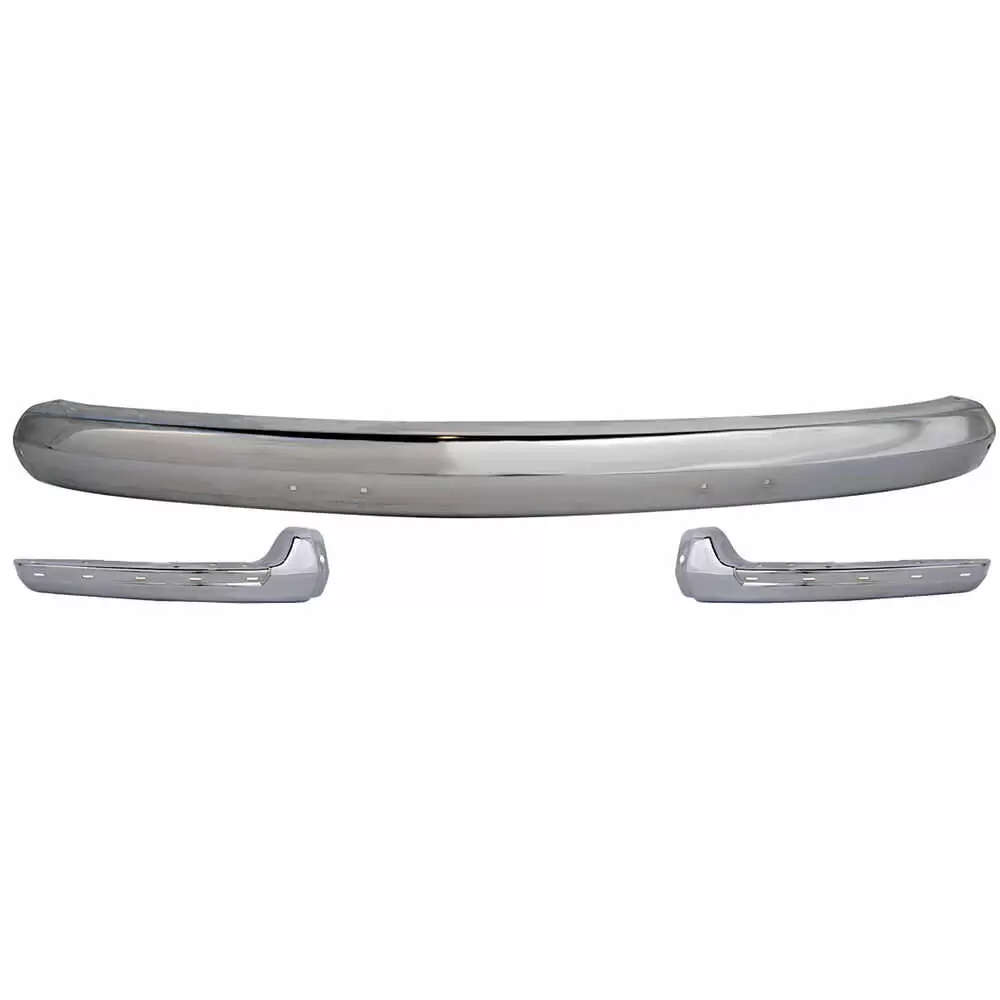 1970-1970 Volkswagen Bus Chrome front bumper kit,, 3 Pcs VW07004AFQ