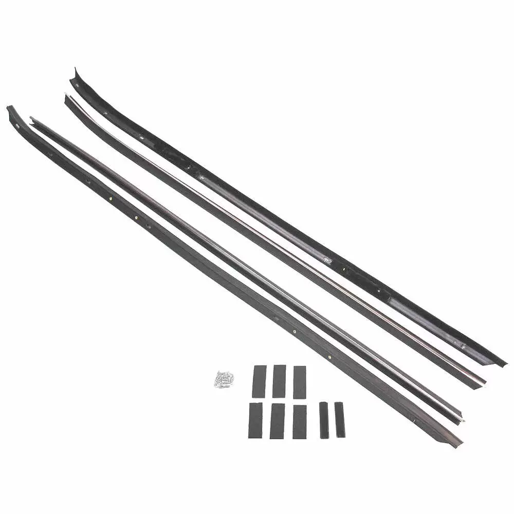 1970-1981 Chevrolet Camaro Inner & Outer Felt Window Sweep Belt with Installation 4 Piece Kit