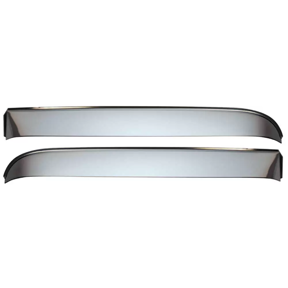 1971-1971 GMC Pickup Truck CK Truck Vent Shades with Hardware - Polished Stainless Steel