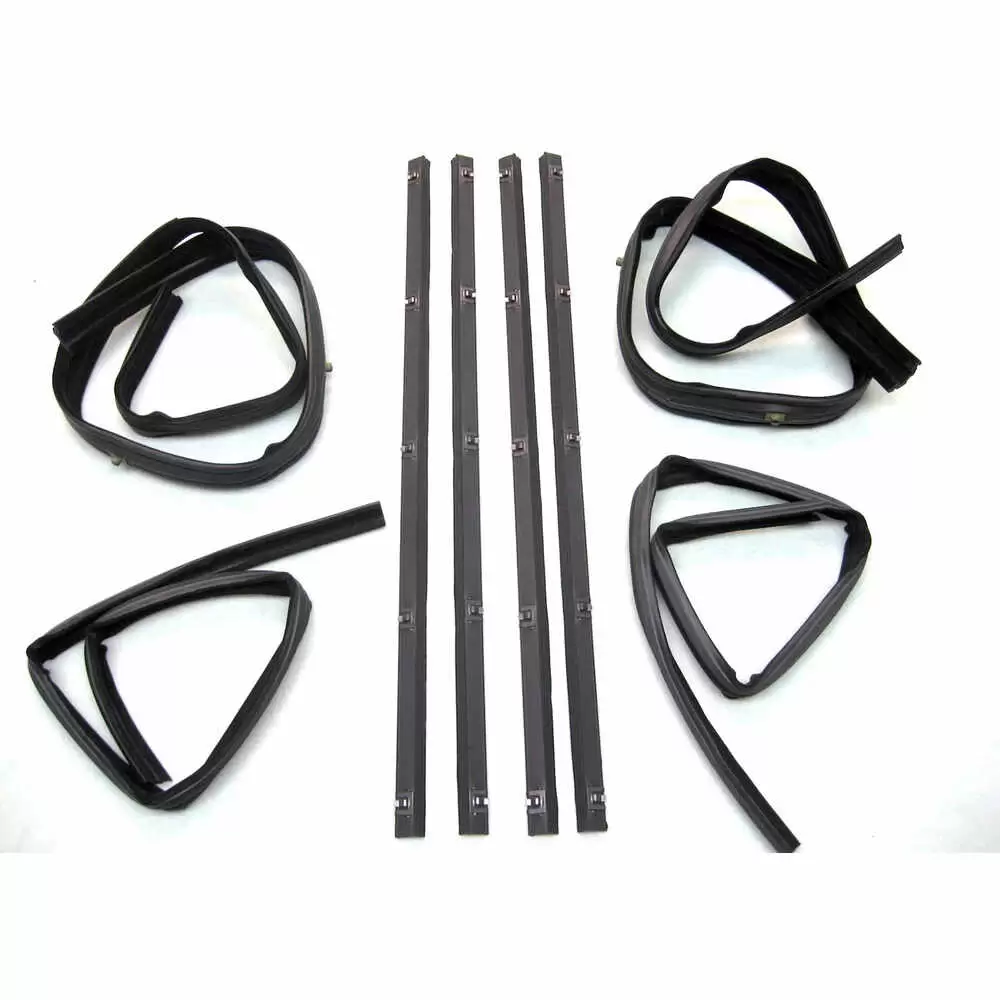 1972-1979 Dodge D Series Pickup Truck Sweep Belt & Glass Run Window Channel Kit Pair
