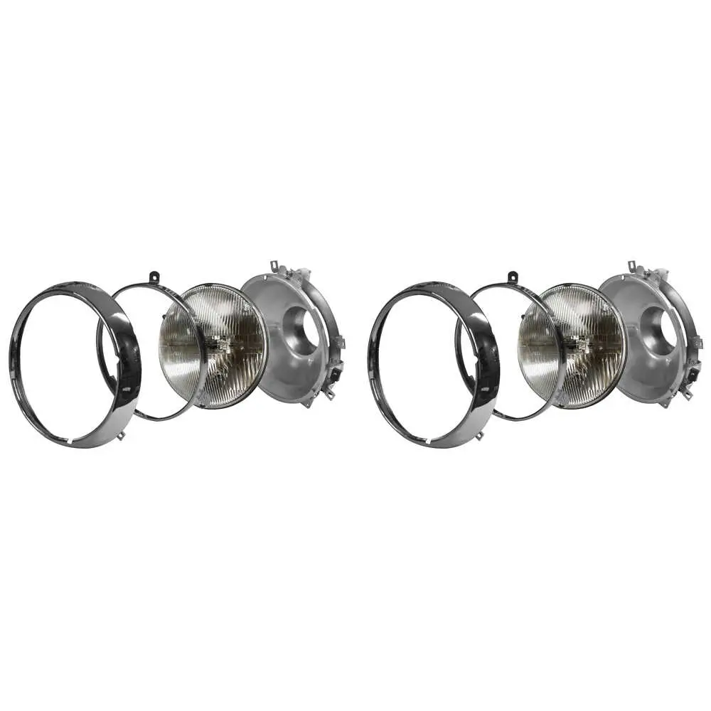 1972-1986 Jeep CJ7 7" Round Headlight Assembly with Halogen Lights