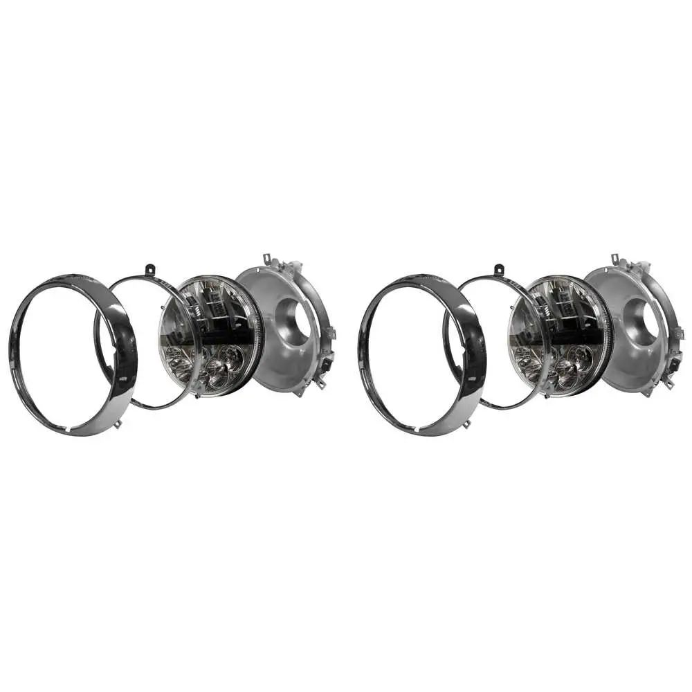 1972-1986 Jeep Cj8 7" Round Headlight Assembly with LED Lights
