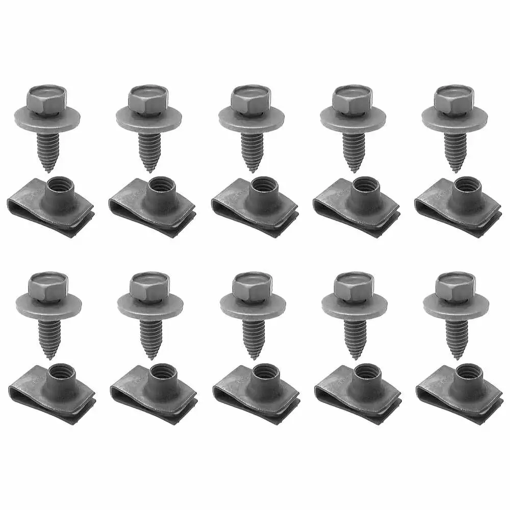 1973-1991 GMC Suburban Fender Bolt and Nut Retainer - 10 Pcs