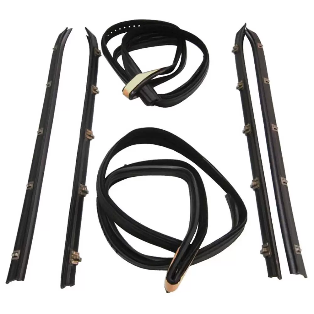 1974-1974 GMC Pickup Truck CK Inner & Outer Front Door Window Felt Sweep Belt & Glass Run Channel Weatherstrip Kit