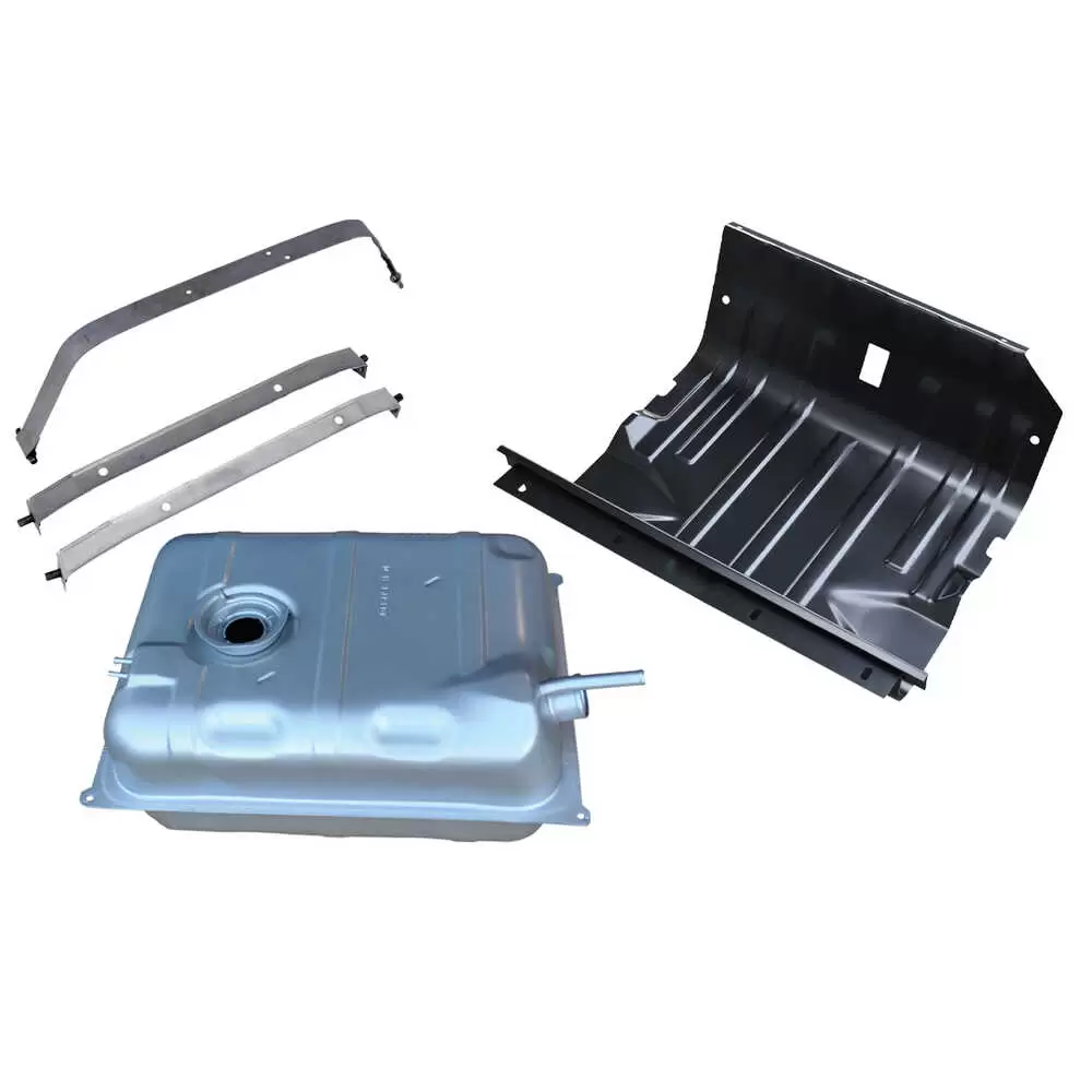 1977 Jeep CJ5 Gas Tank & Fuel Tank Skid Plate and Gas Straps Kit Mill