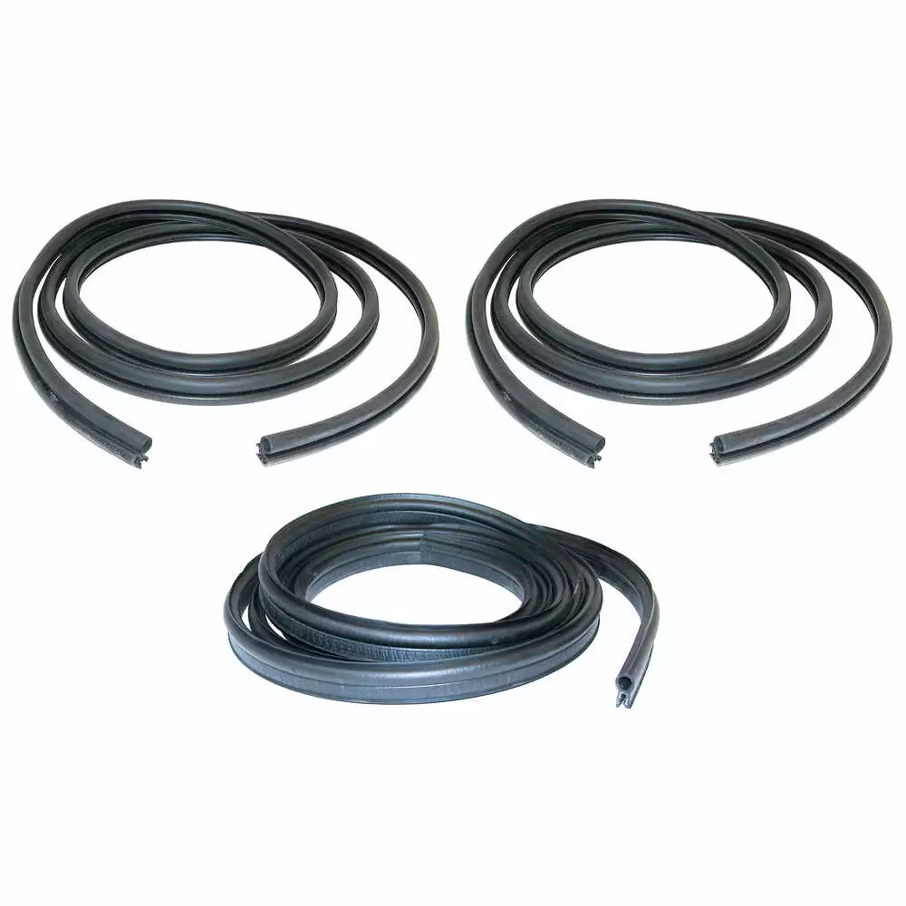 1979-1993 Ford Mustang Hatchback Door & Trunk Seal Weatherstrip - 3 Piece Kit - Driver and Passenger Side