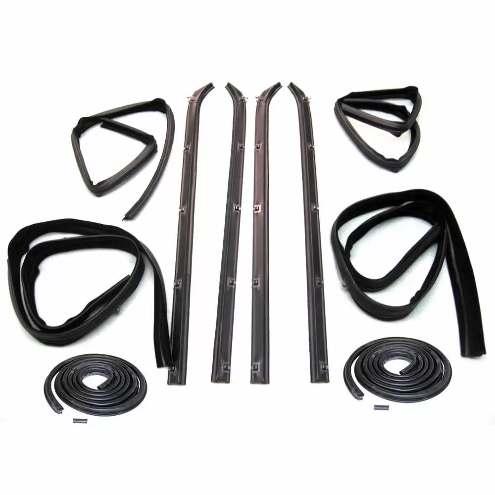 1980-1993 Dodge Ramcharger Sweep Belt & Glass Run Window Channel & Door Seal Kit- PAIR