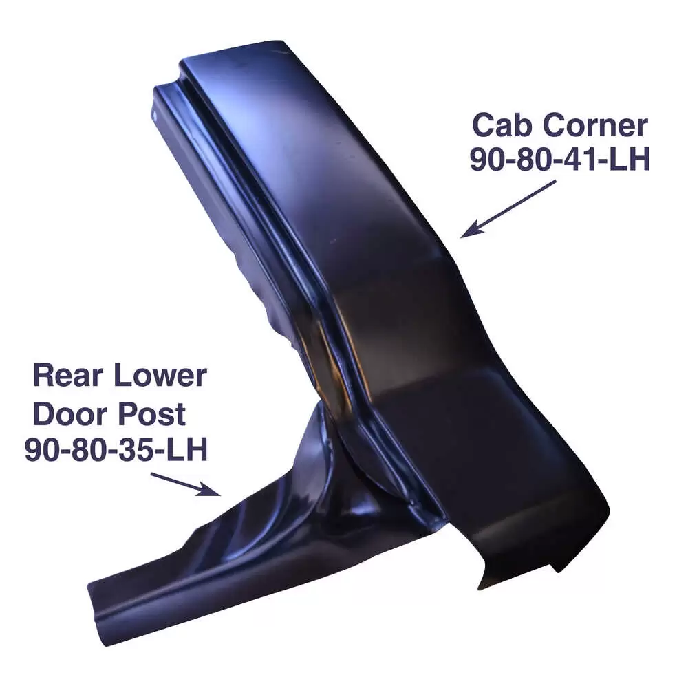 1980-1996 Ford Bronco Lower Rear Door Post - Left Side