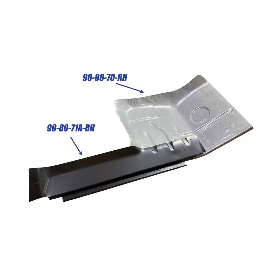 1980-1996 Ford F150 Pickup Truck Front Cab Floor Pan - Right Side