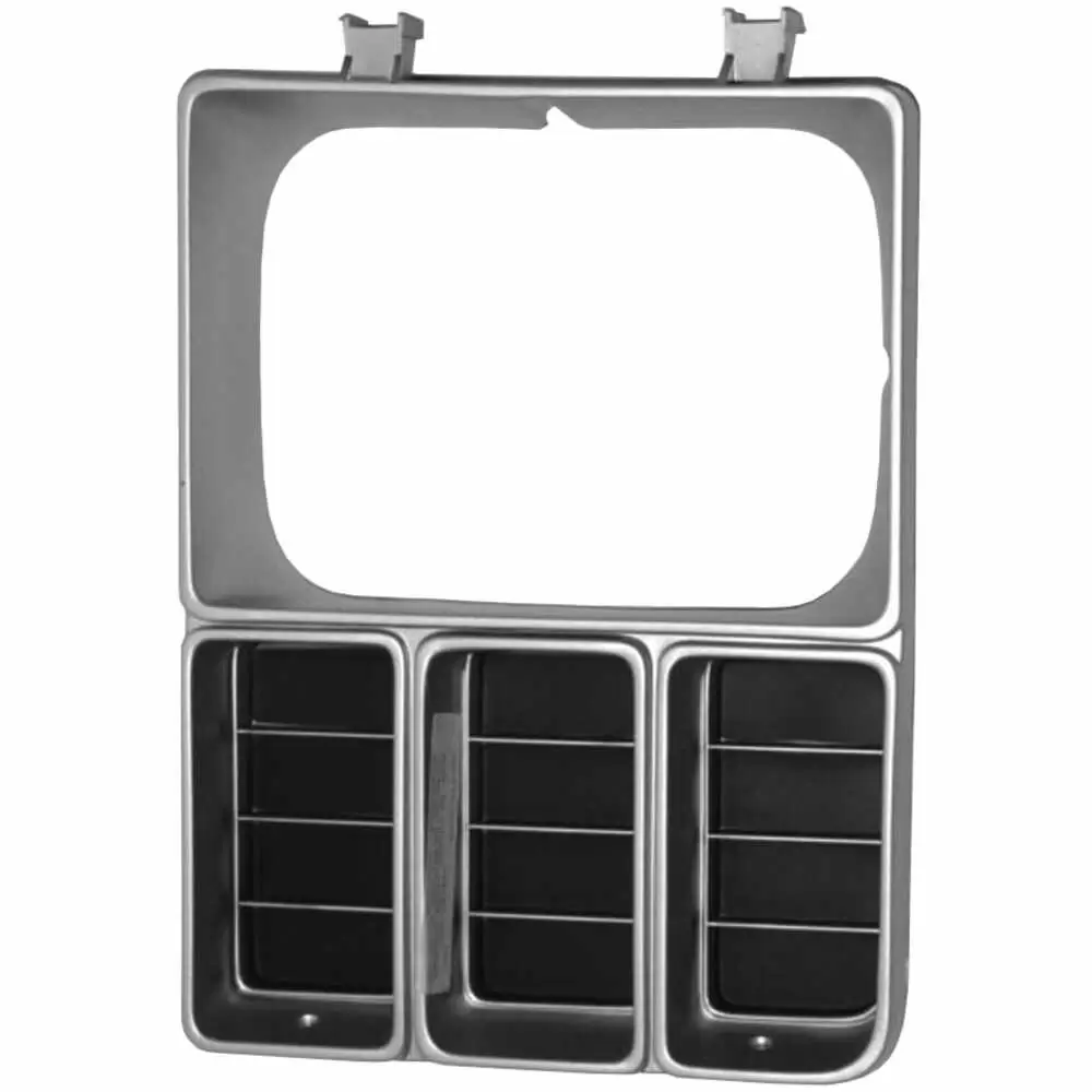 1981-1982 Chevrolet Suburban Black Single Rectangular Headlight Bucket - Left Side