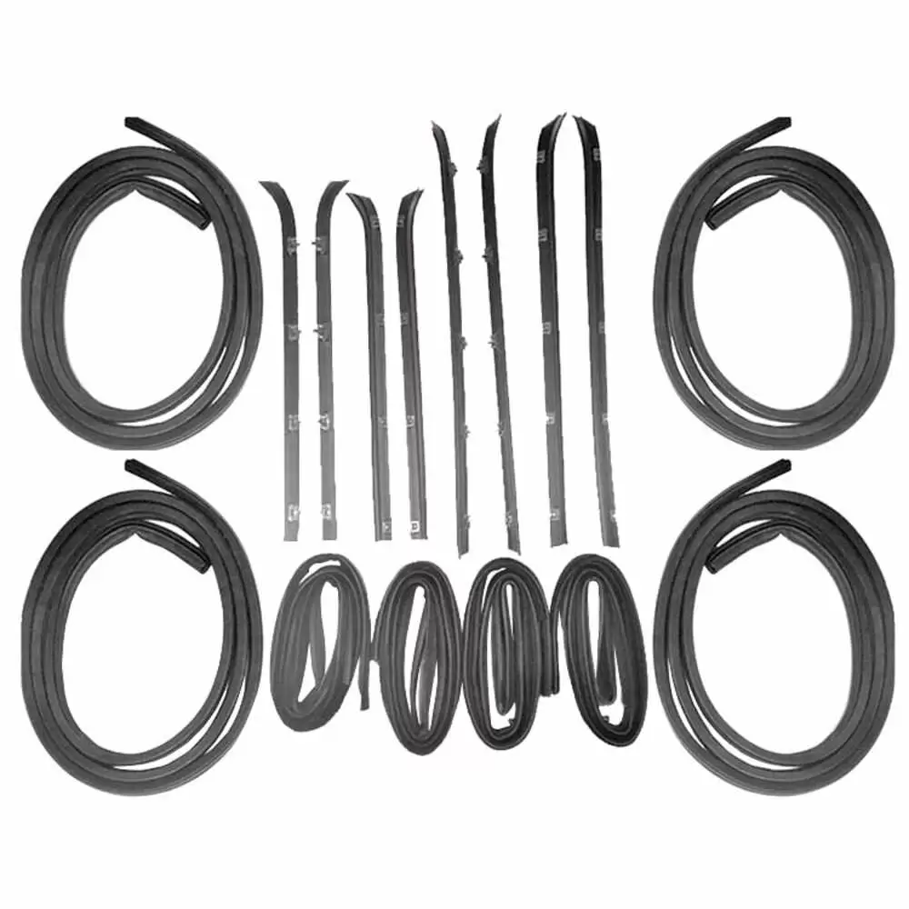 1981-1986 GMC Pickup Truck CK Sweep Belt, Glass Run Window Channel and Door Seal 16 Pc Kit 