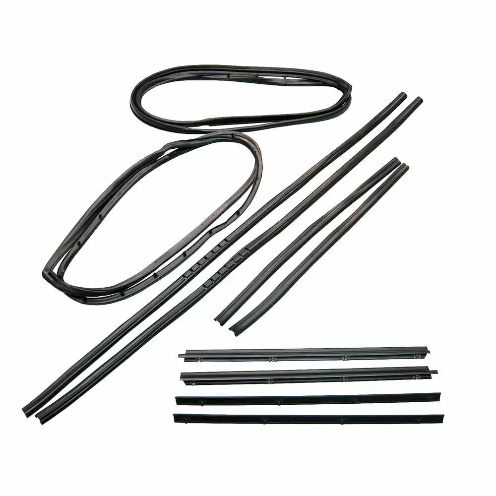 1981-1986 Jeep Scrambler Glass Run Window Channel & Felt Sweep Belt & Door Seal Kit