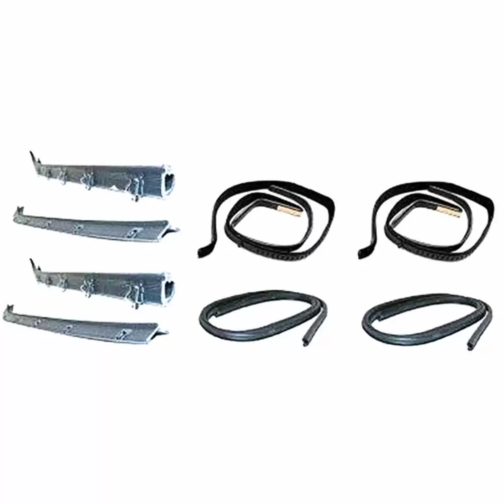 1981-1987 Chevrolet Pickup Truck CK Front Door Sweep Belt, Glass Run Window Channel & Door Seal Kit 