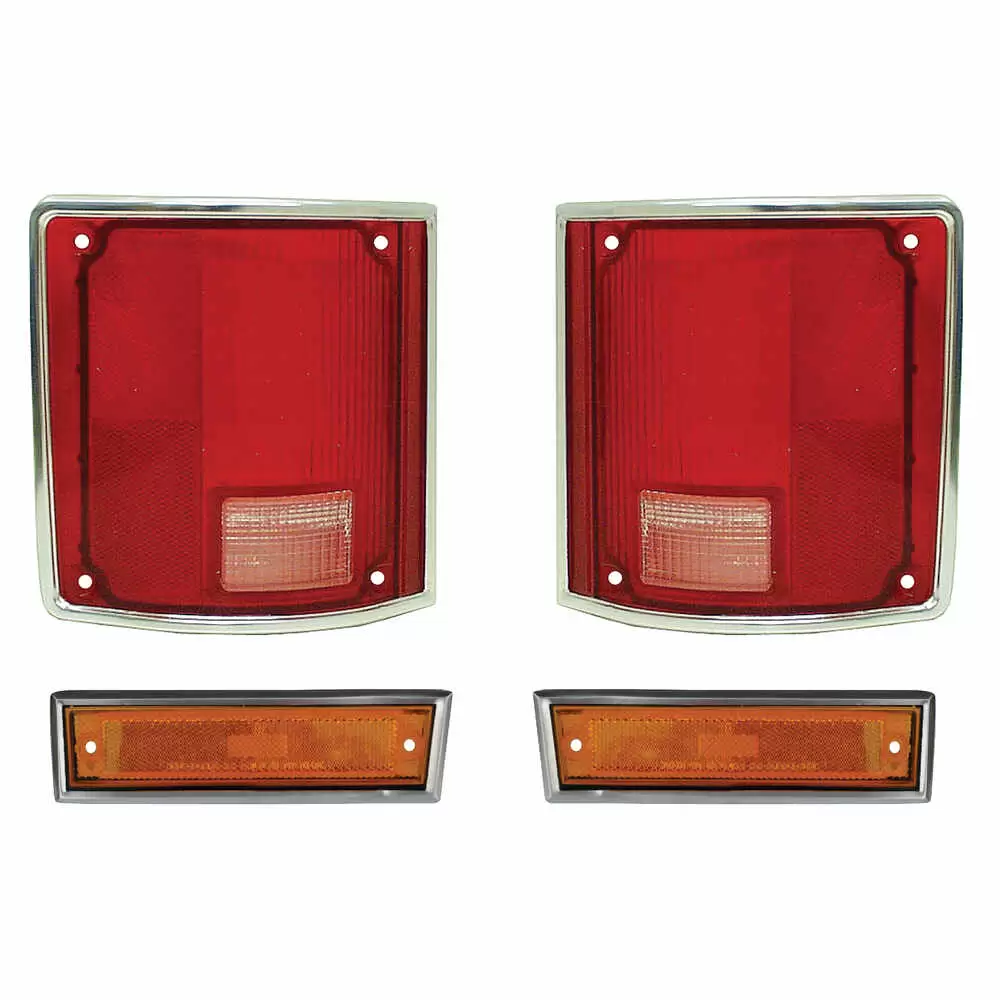 1981-1991 GMC Suburban Tail Light & Front Side Marker Kit