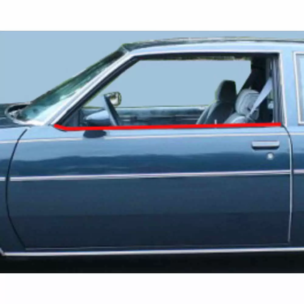1982-1987 Buick Regal 2 Door Inner & Outer Window Belt Felt Sweep Kit, 2Dr