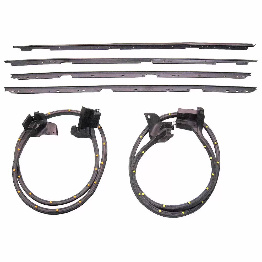 1982-1992 Chevrolet Camaro Inner & Outer Felt Window Sweep Belt and Door Weatherstrip 6 Piece Kit
