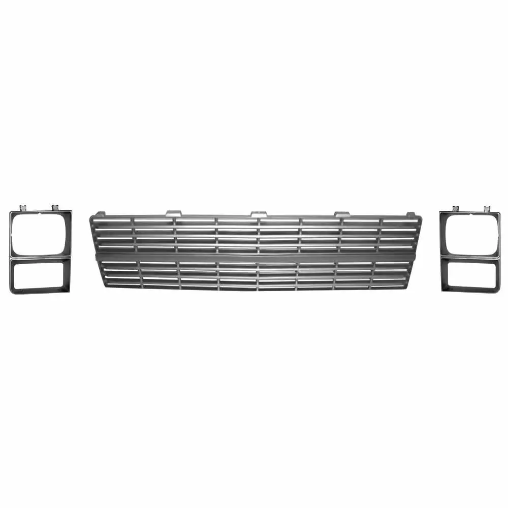 1983-1984 Chevrolet Pickup Truck CK Grille & Headlight bezel kit, Charcoal with Molding Holes