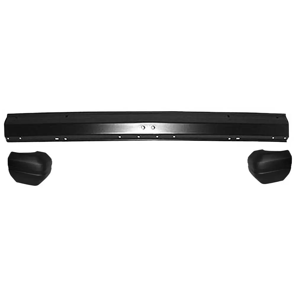 1984-1990 Jeep Wagoneer XJ Rear Bumper & Bumper Caps Kit, Painted