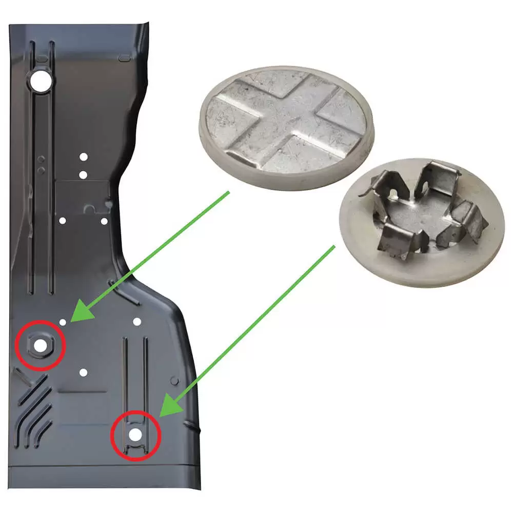 1984-2001 Jeep Wagoneer 2" Floor Plug Set, 2 Pcs. 0482-711