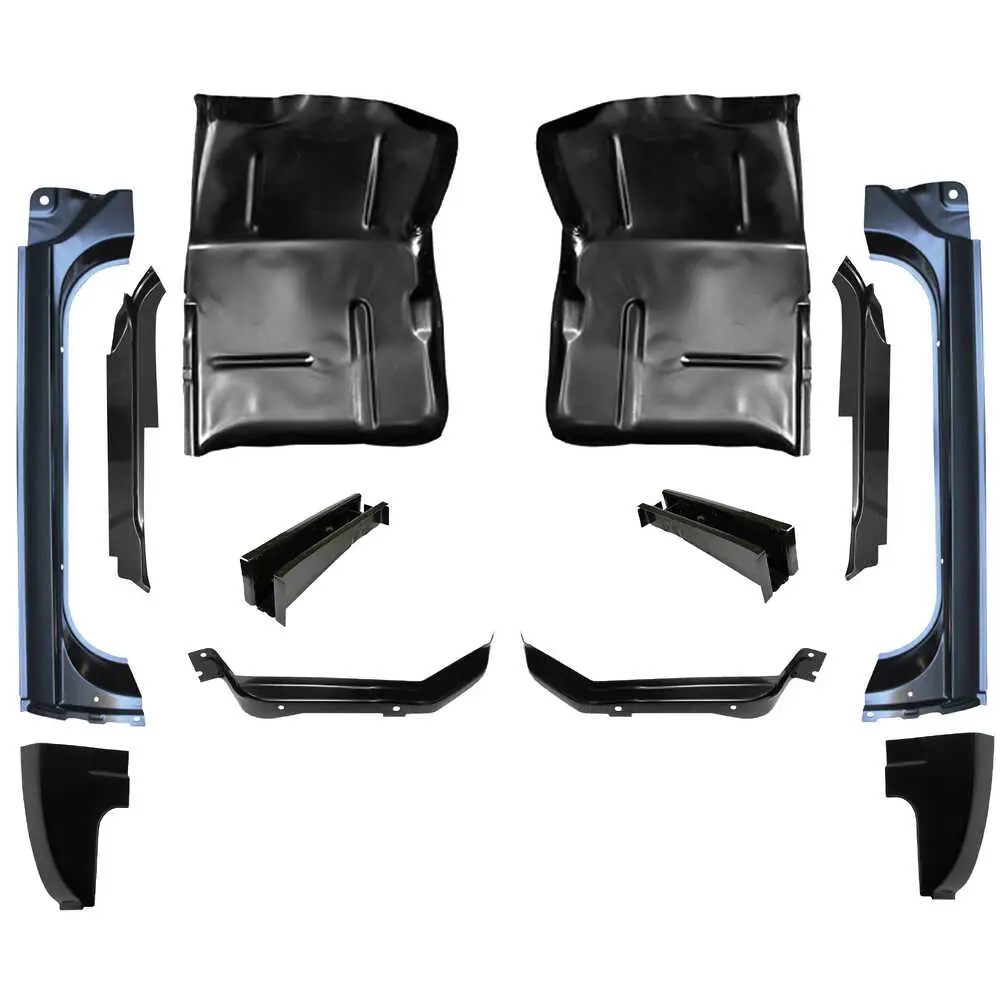 1985-1985 GMC Pickup Truck CK Inner & Outer Rocker Panel Cab Corner Floor Pan Brace & Support Kit