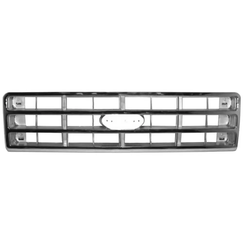 1987-1988 Ford F250 Pickup Grille - Chrome and Argent