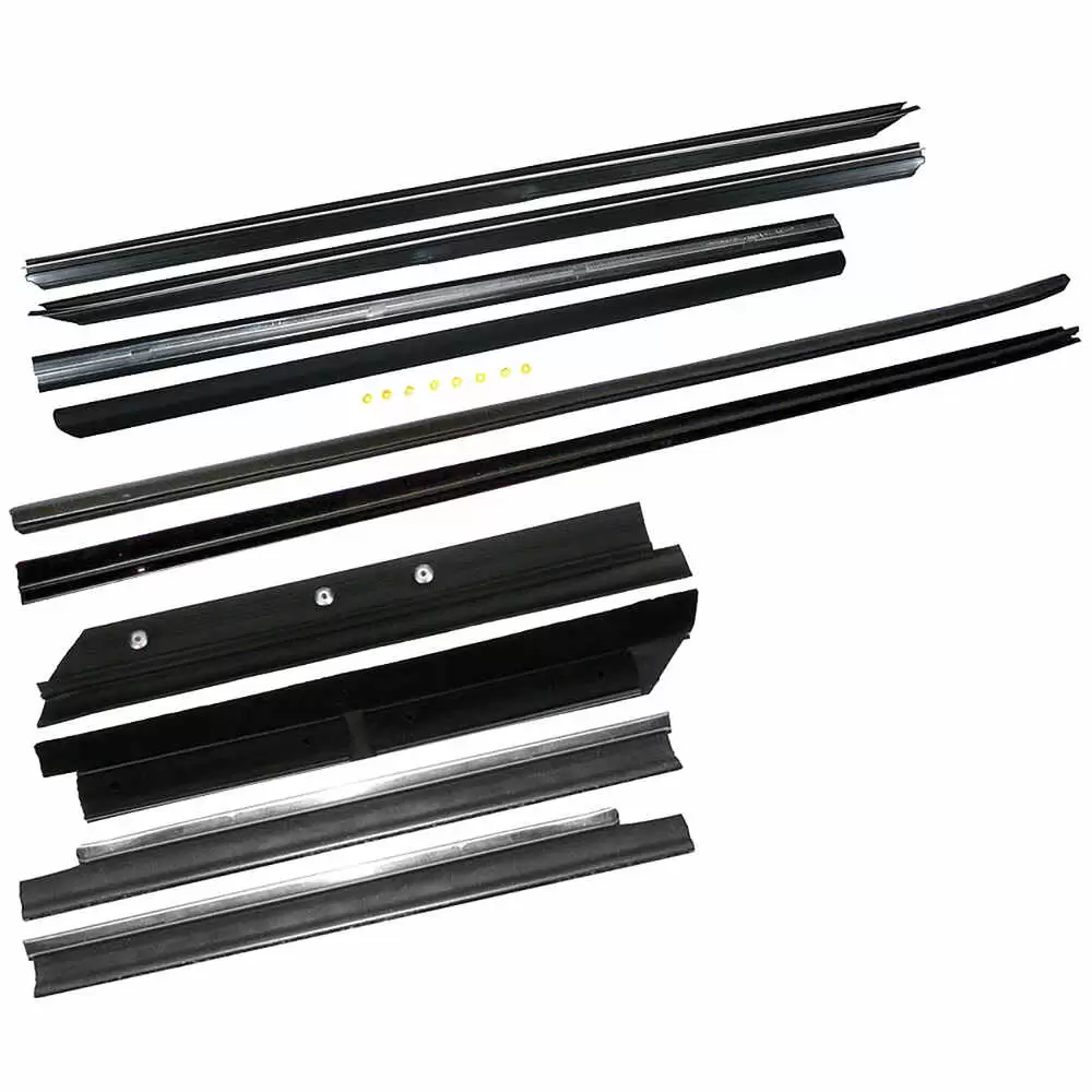 1987-1988 Ford Mustang Convertible & T-Top Felt Window Sweep Belt 10 Pc Kit