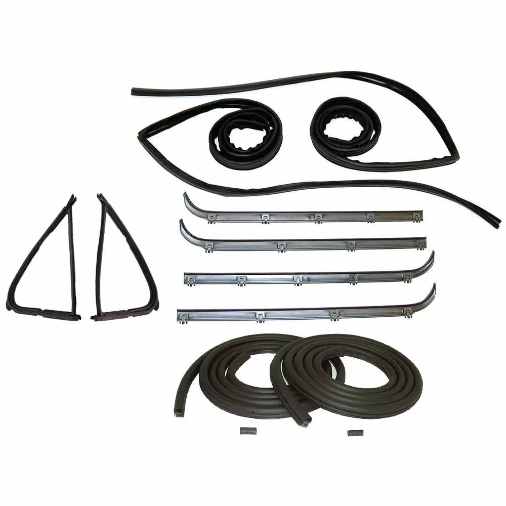 1987-1991 Ford F150 Pickup Truck Front Door Seal, Window Channel and Belt  Weatherstrip Kit