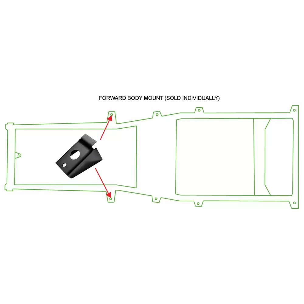 1987-1995 Jeep Wrangler Foward Body Mounts 0480-300