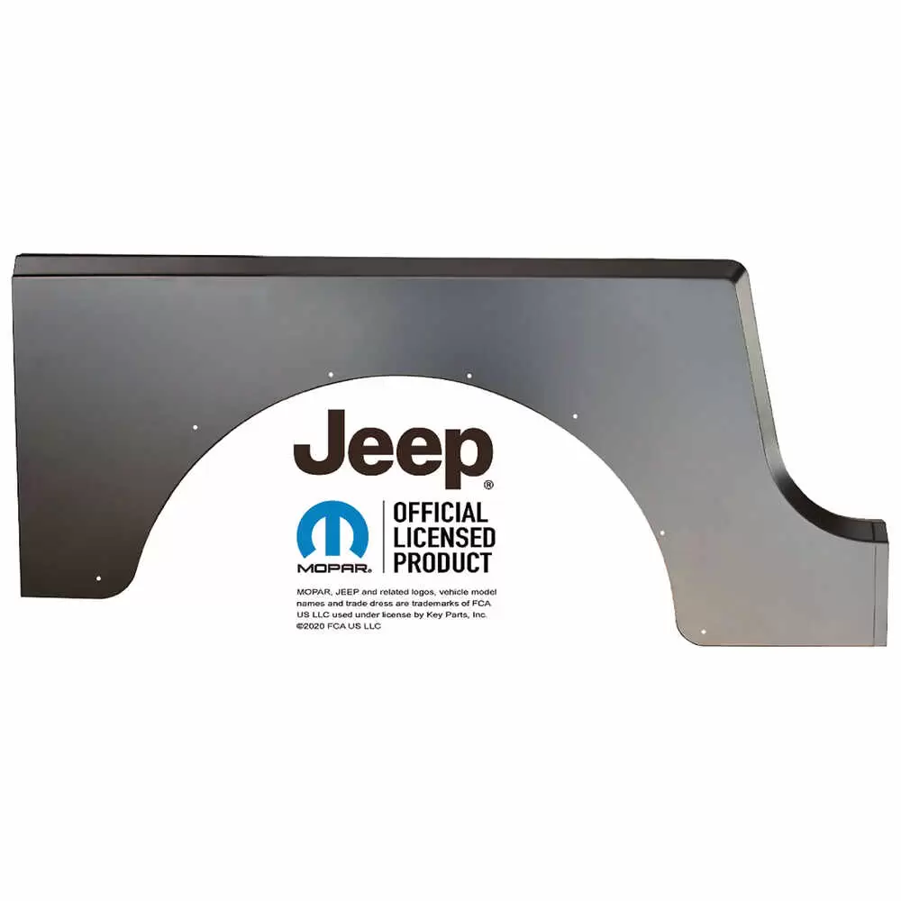 1987-1995 Jeep Wrangler Rear Quarter Panel - 0480-125 Right Side