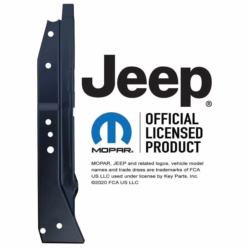 1987-1995 Jeep Wrangler YJ Replacement Hinge Pillar Assembly - 0480-211 Left Side