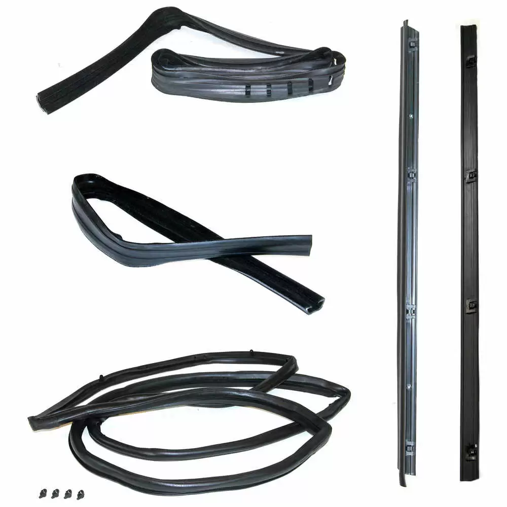1987-1995 Jeep Wrangler YJ Sweep Belt & Glass Run Window Channel & Door Seal Kit - Left Side