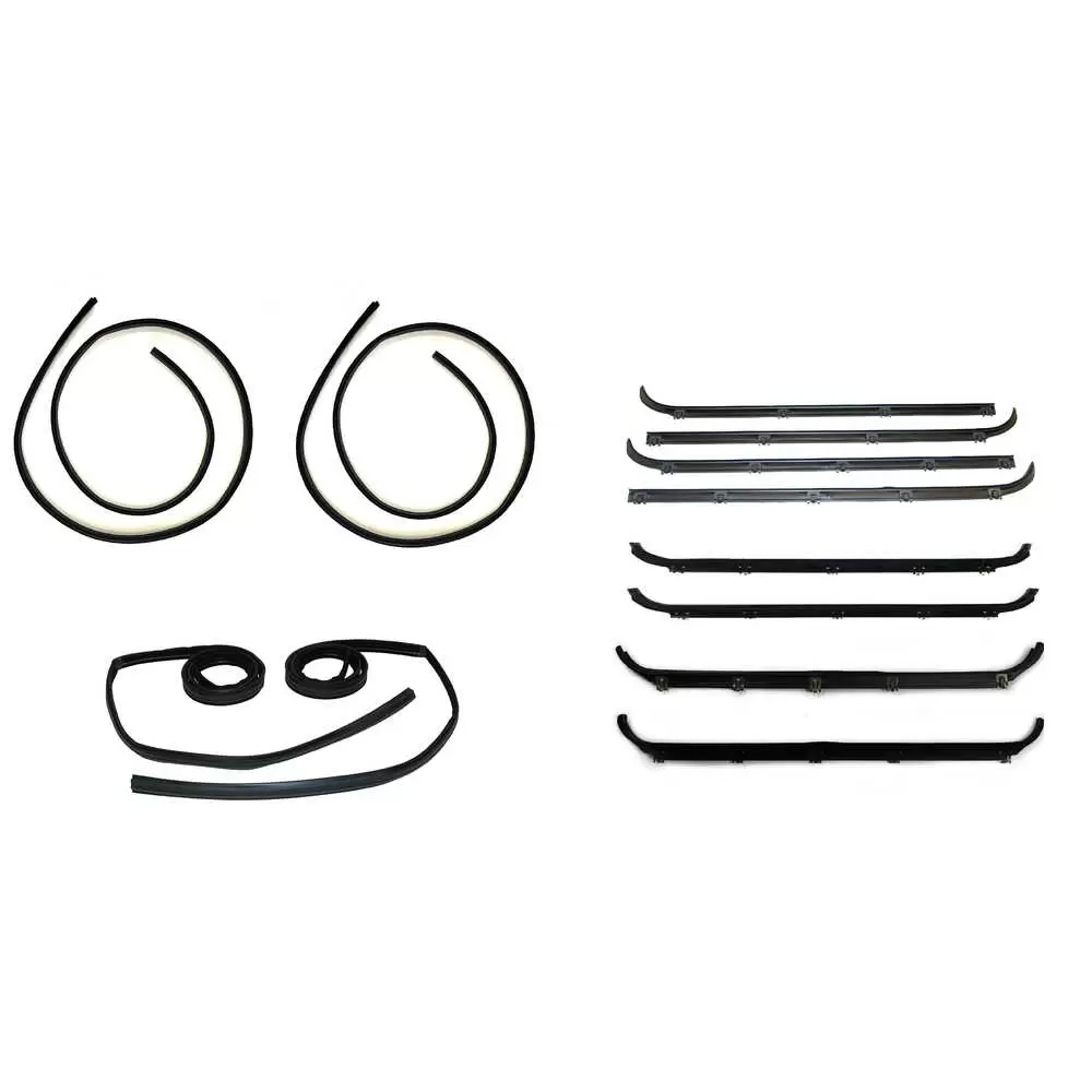 Fairchild 8-Piece Front Sweep Belt & Window Channel Weatherstrip Kit – Fits 87-91 Ford F-Series/Bronco