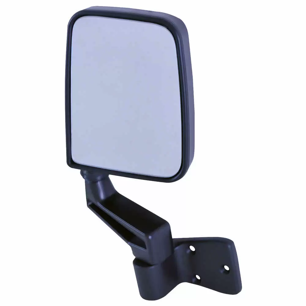 1987-1996 Jeep Wrangler TJ Foldaway Manual Mirror Head - Half Door Model - Black Left Side