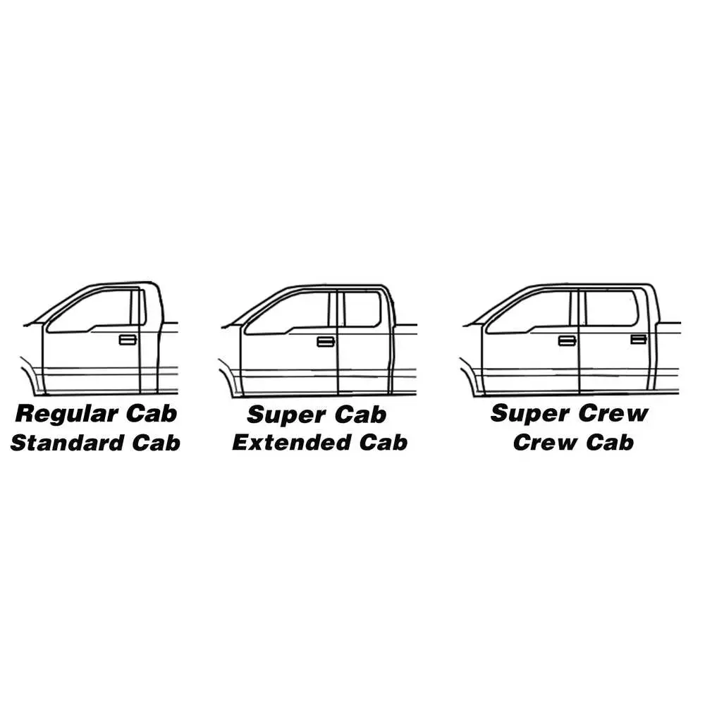 1987-1998 Ford F250 Pickup Front & Rear Wheel Well Molding Kit, Chrome