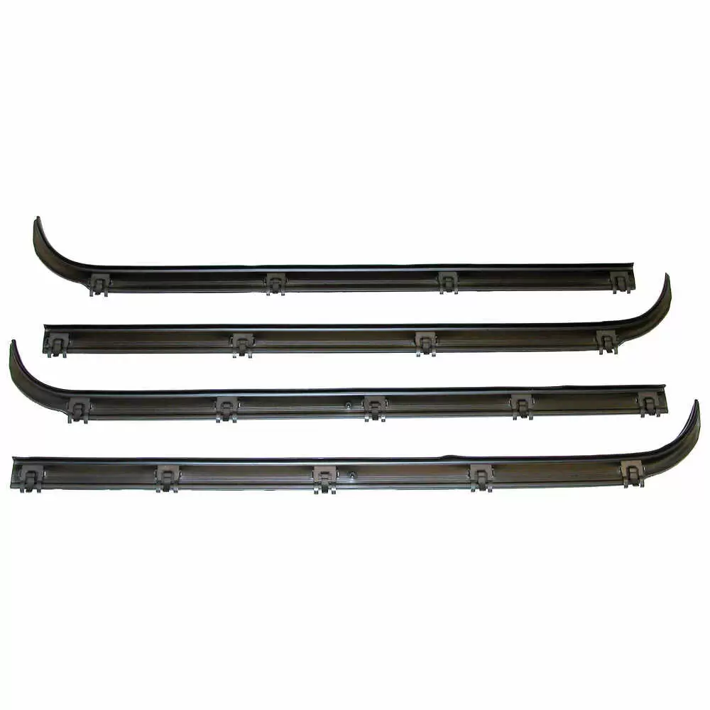 1987-1998 Ford F350 Pickup Inner & Outer Front Door Window Belt Felt Sweep Kit