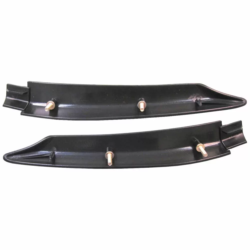 1988-1993 Ford Mustang Convertible Front Window Sweep Belt Molding Extensions - Pair - Driver and Passenger side