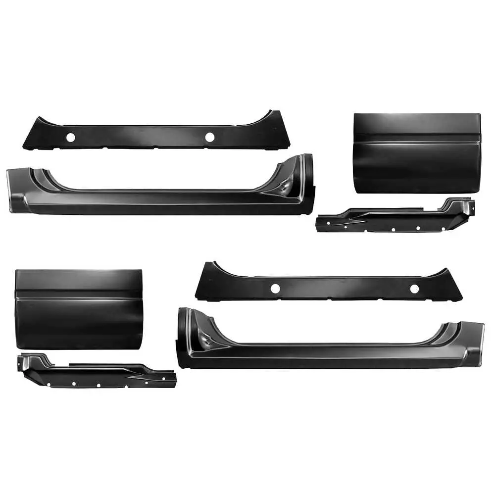 1988-2002 GMC Pickup Truck CK Rocker Panel Extended Cab Corner with Inners Kit - 8 Pieces
