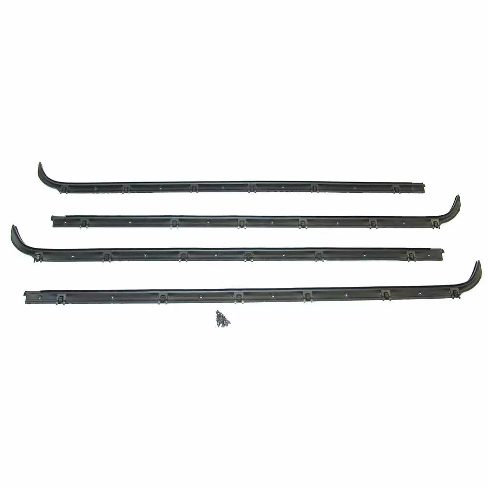 1989-1992 Ford Ranger Felt Window Sweep Belt Kit without Vent Window - 4 Piece Kit
