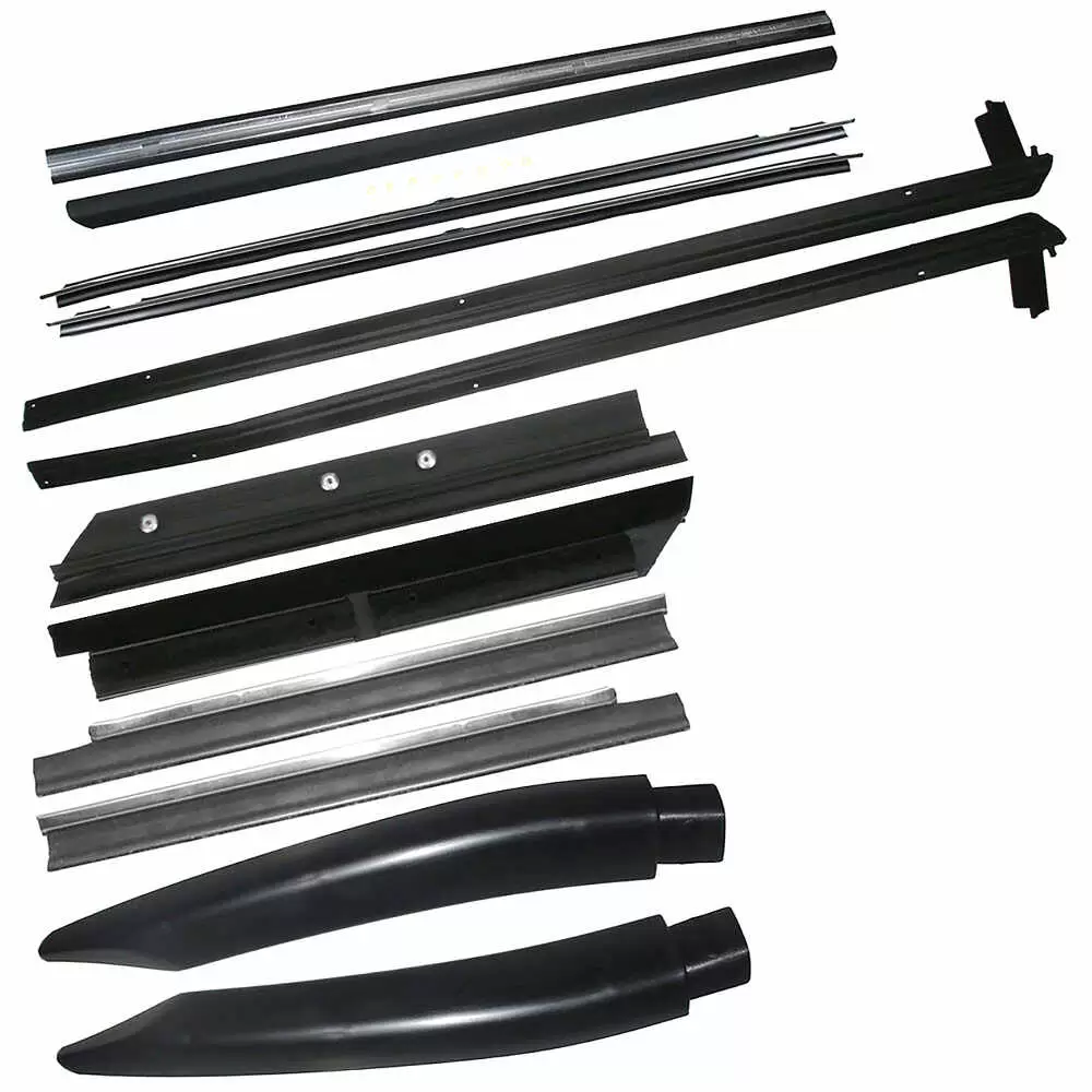 1989 Ford Mustang Convertible Felt Window Sweep Belt - 13 Piece Kit - Driver and Passenger Side