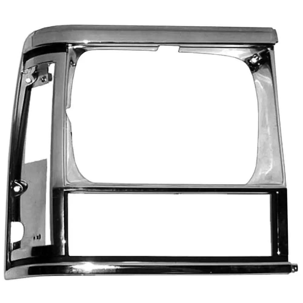 1991-1992 Jeep Comanche Single Headlight Door - Chrome/Black - Right Side