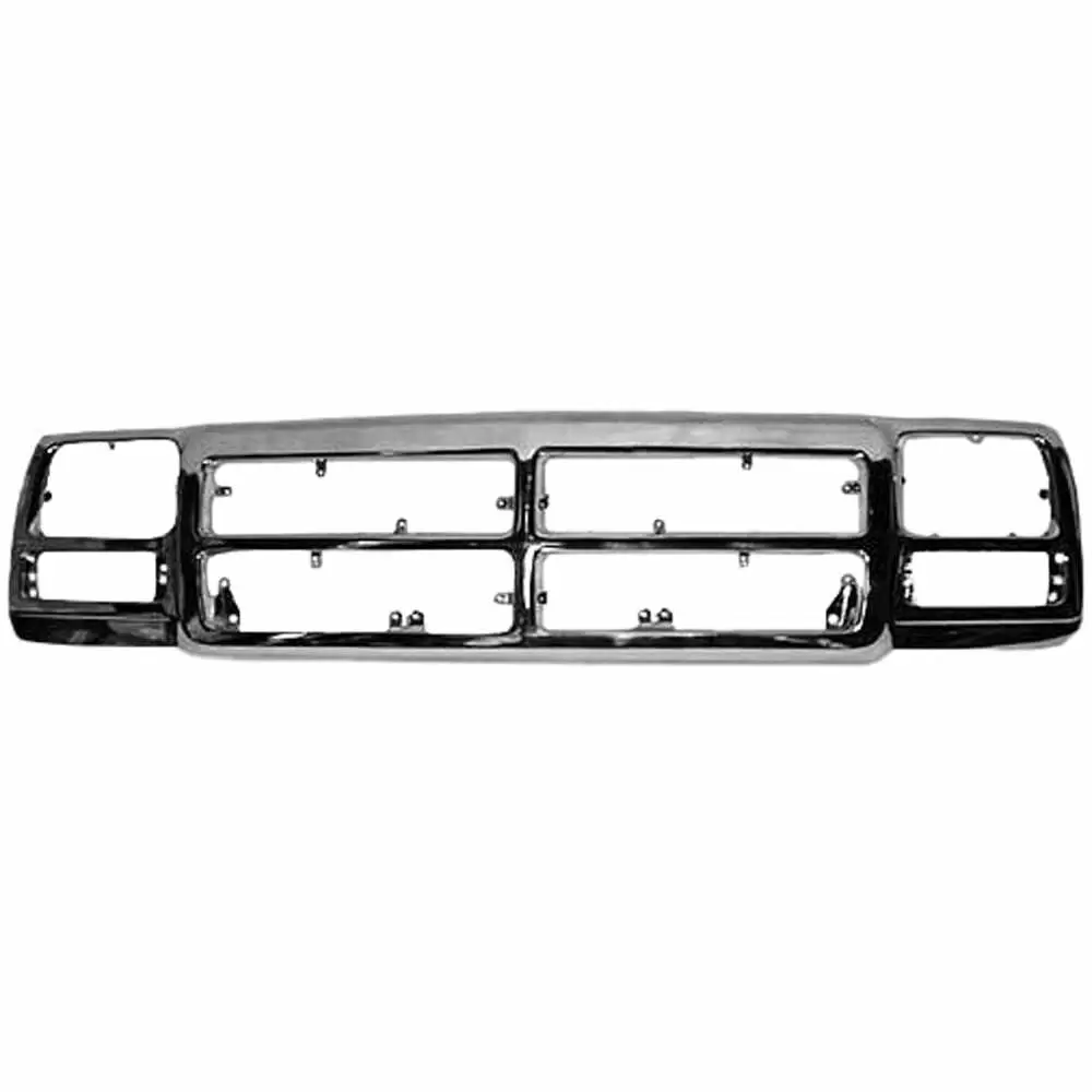 1991-1993 Dodge Ram 2500 Pickup Truck Chrome/Black Grille Frame